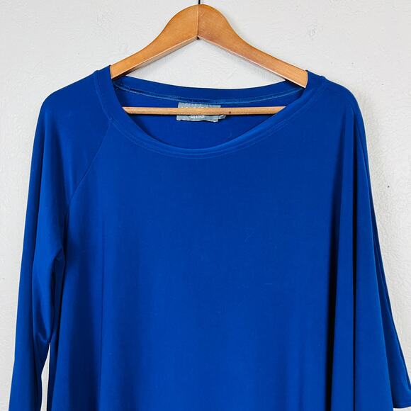 Abi Ferrin Draped Tunic Open Side Long Single Sleeve Purple - S - Picture 3 of 4